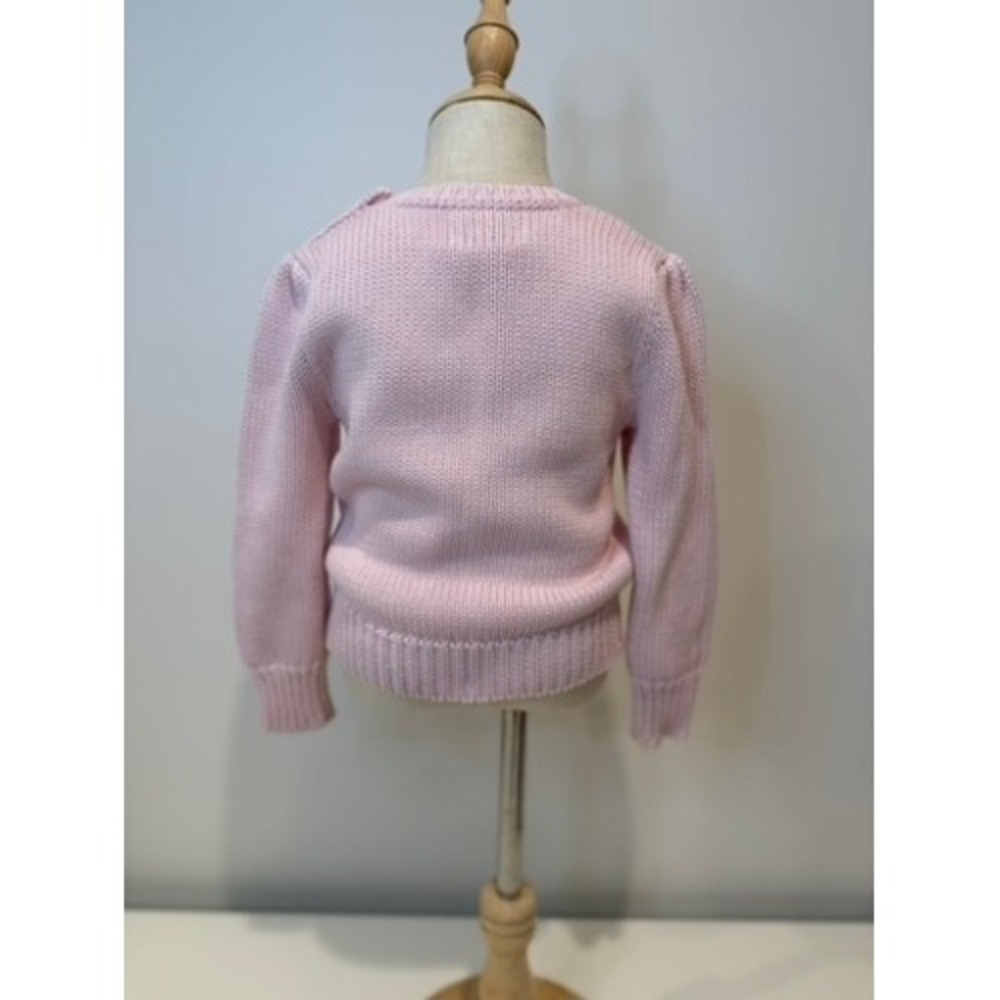Polo Ralph Lauren Toddler American Flag Classic Crewneck Sweater, Pink, Size 3T - Picture 5 of 6